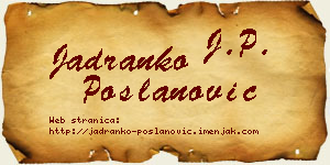 Jadranko Poslanović vizit kartica